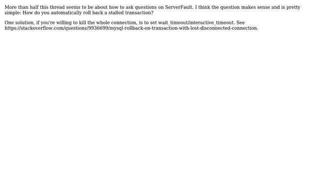 Setting a time limit for a transaction in MySQL/InnoDB (4 Solutions!!) смотреть онлайн