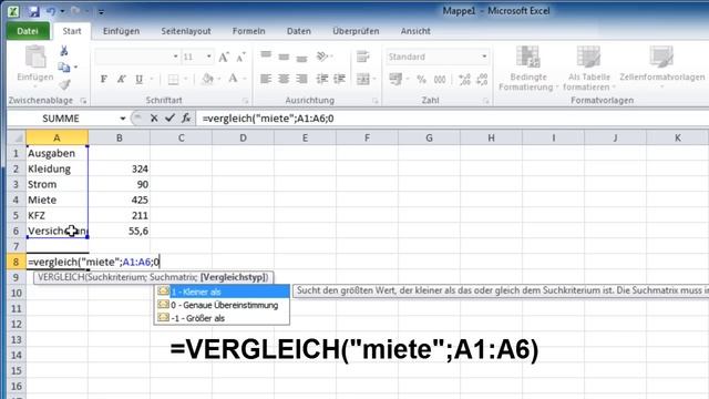 100 Excel 2010 Funktionen - Die Funktion VERGLEICH смотреть онлайн