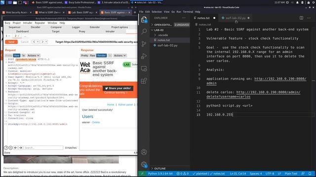 SSRF - Lab #2 Basic SSRF against another back-end system | Long Version смотреть онлайн