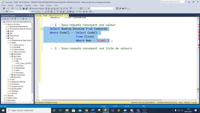 M8 - Bases de données - SQL Server (I) - Part46- sys.objects - Les Sous-requêtes (Subqueries) смотреть онлайн