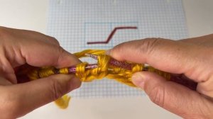 № 154 Скрещенные 2 петли с наклоном вправо провязанные лицевыми только 2мя спицами / Для начинающих