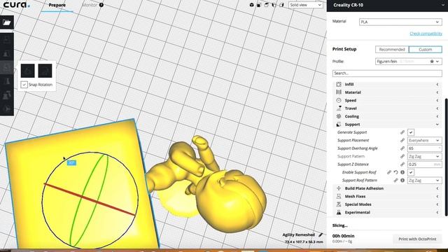 Adding Manual Support in Cura смотреть онлайн