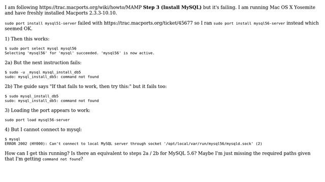 Installing MySQL with Macports on Yosemite смотреть онлайн