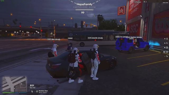 1 ДЕНЬ ИЗ ЖИЗНИ БАЙРЫ | Lahma и Шома легенда В городе | Перестрелка Vs красных | #gta5 #lahmadju