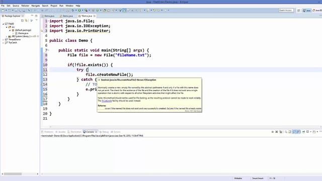 Java Tutorial For Beginners 38 - Create a File and Write in it Using PrintWriter and File class смотреть онлайн