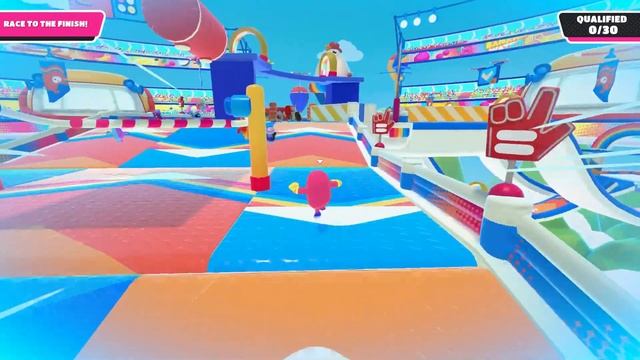 Track Attack Fall Guys Xbox Walkthrough Full Level Qualify смотреть онлайн