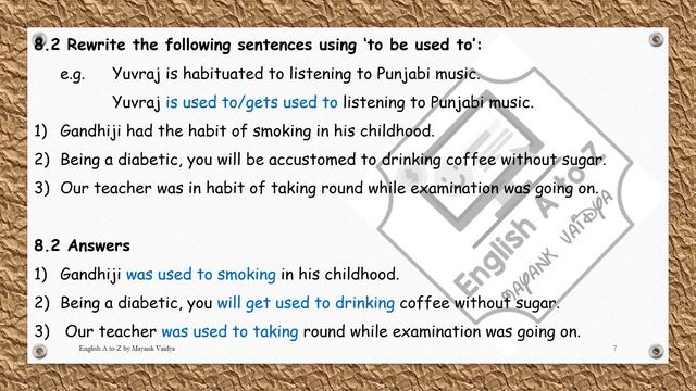 8. Language Function: Showing Habitual Action of Past смотреть онлайн