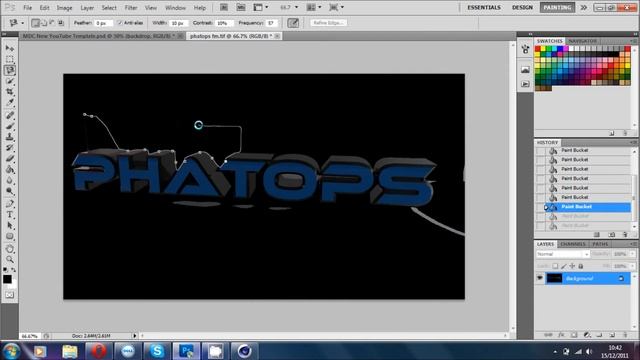 "Speed art" Youtube background | Adobe PhotoShop CS5 | C4D смотреть онлайн