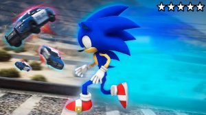 СОНИК ИКС против 5 ЗВЁЗД в GTA 5! Сможет ли СОНИК ОДОЛЕТЬ КОПОВ?!