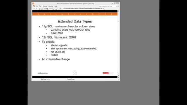 Introduction to Oracle Database 12c Extended Datatypes смотреть онлайн