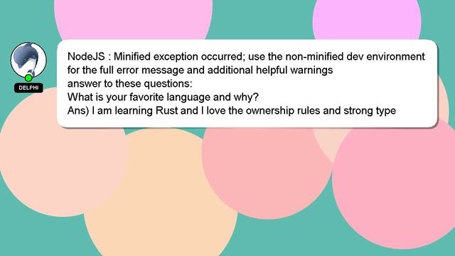 NodeJS : Minified exception occurred; use the non-minified dev environment for the full error messa смотреть онлайн
