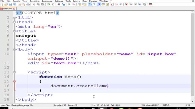 Oninput and Onblur event in javascript смотреть онлайн
