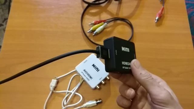 Как подключить hdmi к старому телевизору переходник с HDMI2AV и переходник AV2HDMI смотреть онлайн