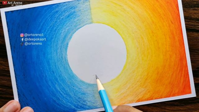 Dream Scenery 3 with Oil Pastel - step by step смотреть онлайн