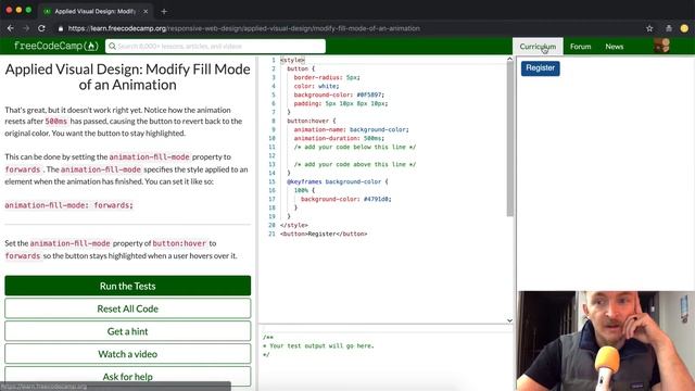 Applied Visual Design - Modify Fill Mode of an Animation - Free Code Camp смотреть онлайн
