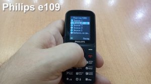 Philips Xenium e109  Incoming Call and Original Ringtones Preset