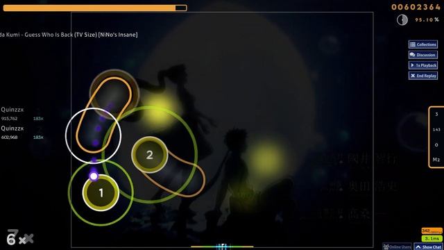 [Osu] Guess Who Is Back (Nino's Insane) 94.21% Pass смотреть онлайн
