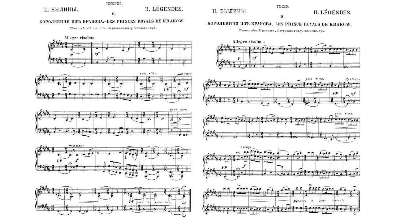 М. Балакирев / M. Balakirev: 30 Русских народных песен - Былины (30 Russian Folksongs, Book 2)