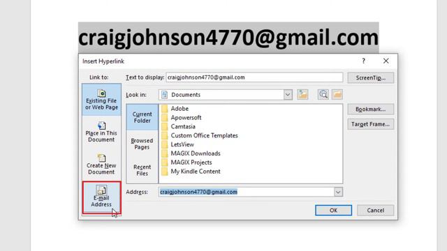 Microsoft Word: How To Hyperlink An Email Address In Word | 365 | смотреть онлайн