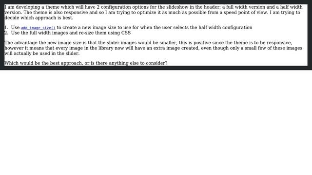 Wordpress: Custom image size vs CSS sizing смотреть онлайн