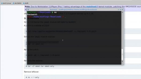 How-to install VMware Workstation in Arch Linux