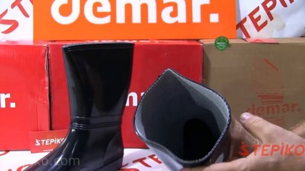 Женские резиновые сапоги Demar Rainny Black. Видео обзор от STEPIKO.COM