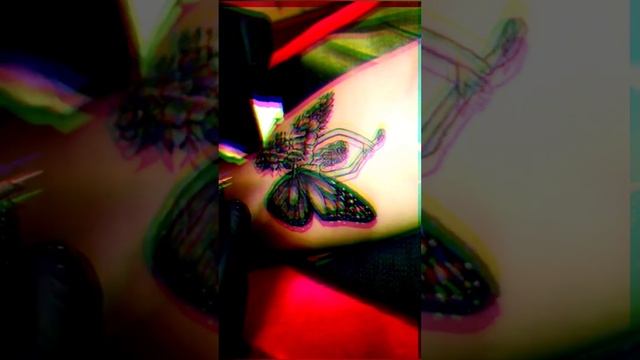 Floral & Butterfly Angle Tattoo ?