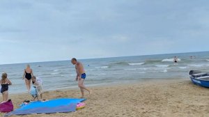 Пляж санатория Рябинушка. Прямое включение. Чистейшее море. Анапа Август 2022