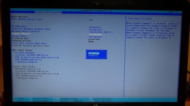 как установить windows 7 вместо windows 8 HP настройка BIOS смотреть онлайн