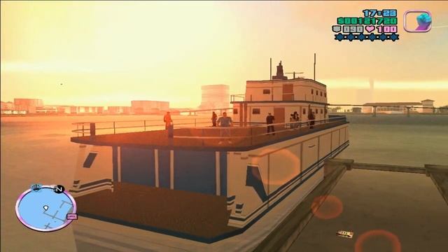 GTA Vice City: Going to next island by traveling in boat | Vice City extended features mod смотреть онлайн