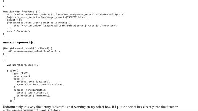 Wordpress: AJAX call of function containing javascript which is not loaded (Plugin development) смотреть онлайн