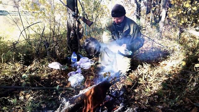 Тетерев на дубовых бруньках , углях. смотреть онлайн