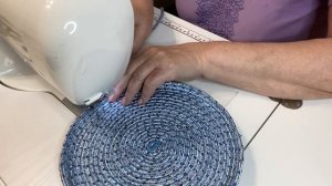 Шикарный подарок на скорую руку. Сервировочные салфетки и корзина из веревки. Набор для кухни.