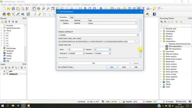 Spatial Interpolation (IDW) using QGIS смотреть онлайн