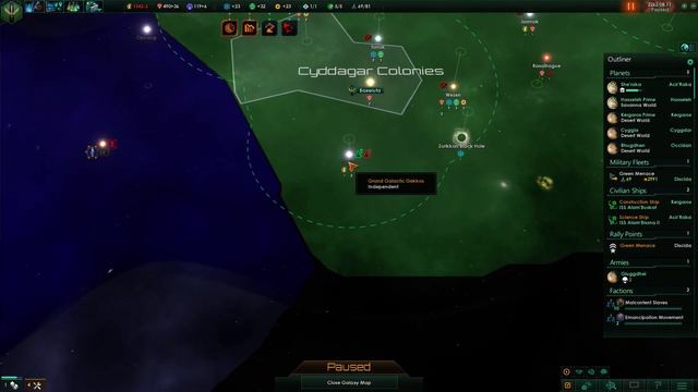 Stellaris Heinlein/Leviathan DLC, Part 19 - Galactic Green Genocide смотреть онлайн