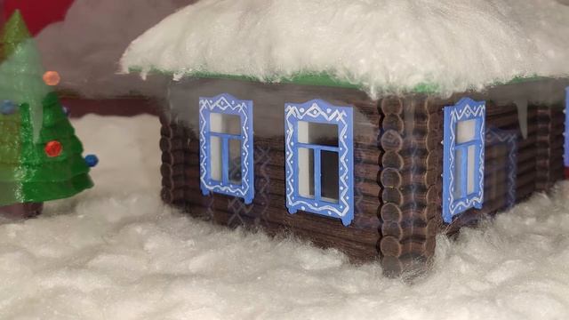 DIY поделка в школу - Рождественская избушка. смотреть онлайн