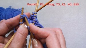 Узор на носочки без заморочек. Ажурный узор по кругу спицами для носков. 295