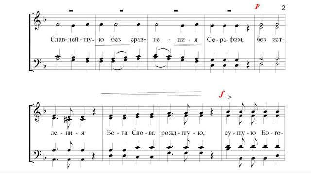 Достойно есть. Бортнянский. Тенор