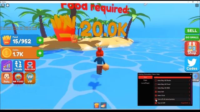 Roblox Eating Simulator Script (AutoClick, AutoBuy Eggs, TurnOff ZoneBarriers) смотреть онлайн