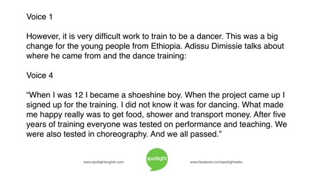 Dance United: Changing Lives through Dance | practice English with Spotlight смотреть онлайн