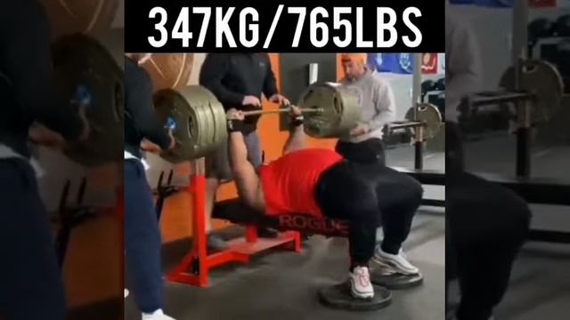 Побил рекорд Сарычева!! Новый неофициальный рекорд в жиме лёжа от Джулиоса Мэдоккса 347 кг!!! смотреть онлайн