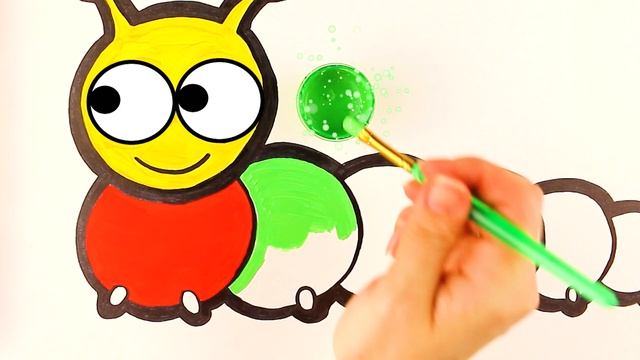 How To Draw And Color A Caterpillar ? Drawing And Coloring Magic Time Art Show