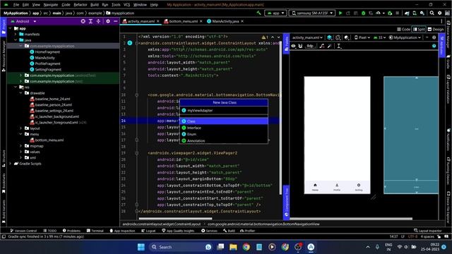 Bottom Navigation View In Android Studio Java | Bottom Navigation View | View Pager | Fragment | Ap смотреть онлайн