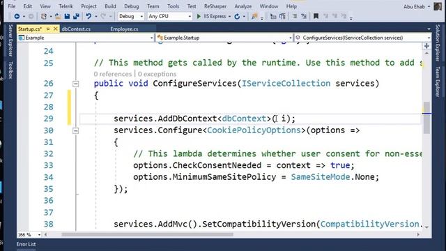DbContext Configuration Asp.net MVC Core 2.2 смотреть онлайн