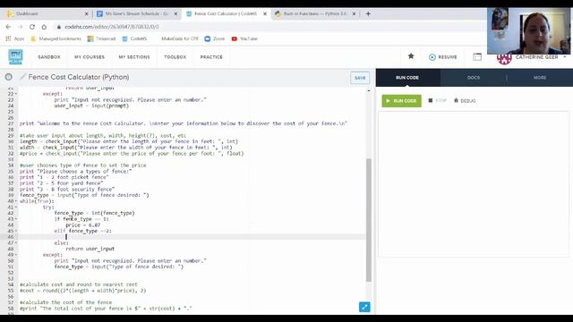 Python Fence Calculator pt 2 смотреть онлайн