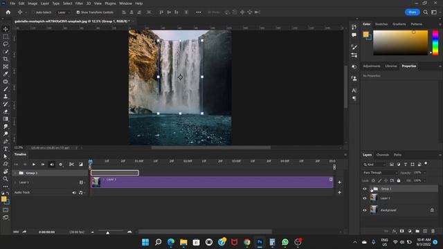 Waterfall Animation in Photoshop [ How to animate waterfall in Photoshop ] смотреть онлайн