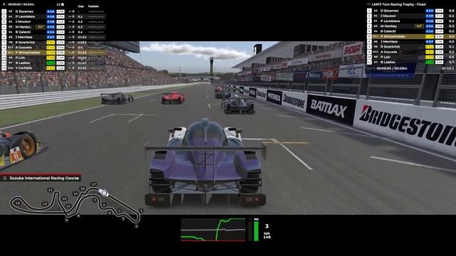 iRacing replay...a rolling start with LMP3 at Suzuka and an illegal overtake! смотреть онлайн