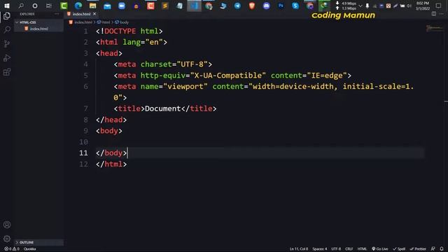 Html Head And Body Tag Tutorial || By Coding Mamun смотреть онлайн