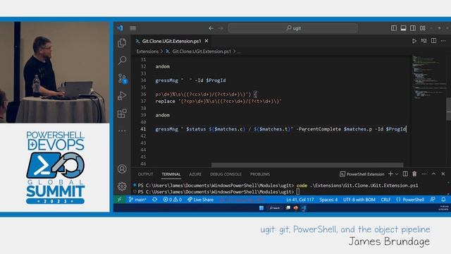 ugit: git, PowerShell, and the object pipeline by James Brundage смотреть онлайн