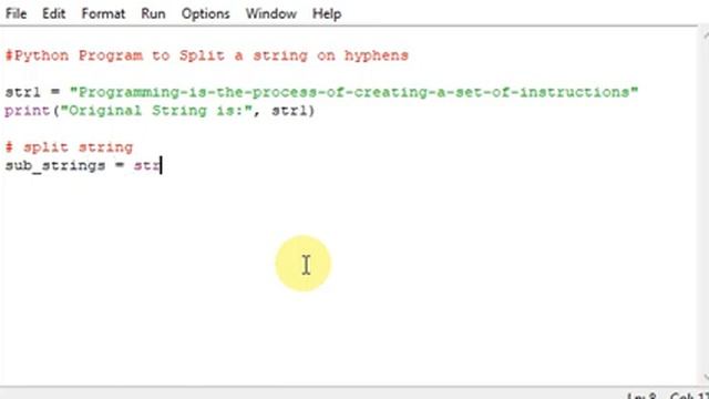 Python Program to Split a string on hyphens смотреть онлайн